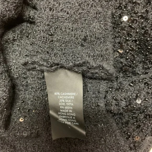 Donna Karan Silk Cashmere Beaded Top - Picture 5 of 5